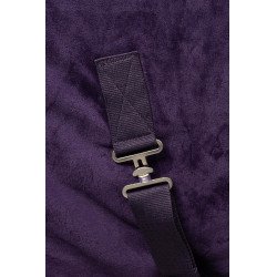 Alfombra polar Horze Lincoln con cuello de piel Hierba mora negra