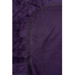 Alfombra polar Horze Lincoln con cuello de piel Hierba mora negra