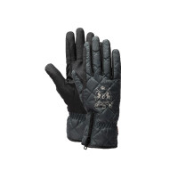 Guantes de equitación impermeables y acolchados B Vertigo Onyx Escarabajo verde