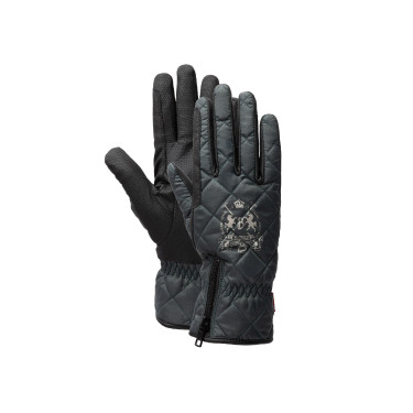 Guantes de equitación impermeables y acolchados B Vertigo Onyx Escarabajo verde Guantes de equitación impermeables y acolchados B Vertigo Onyx Escarabajo verde