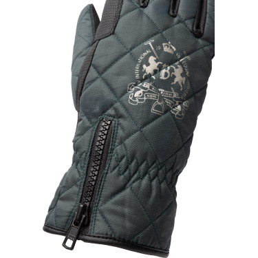 Guantes de equitación impermeables y acolchados B Vertigo Onyx Escarabajo verde Guantes de equitación impermeables y acolchados B Vertigo Onyx Escarabajo verde