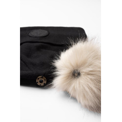 Gorro de punto con pompón desmontable B Vertigo Sydney Negro