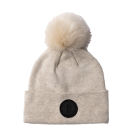Gorro de punto con pompón desmontable B Vertigo Sydney Piedra pómez marrón (marrón claro) Beige