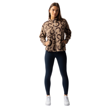 Chaqueta polar para mujer Horze Ariana Estampado marrón