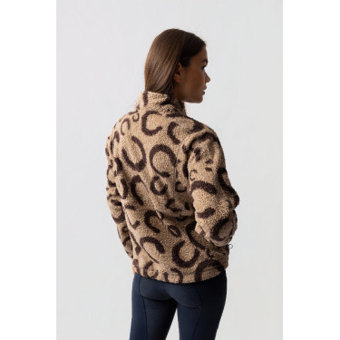 Chaqueta polar para mujer Horze Ariana Estampado marrón