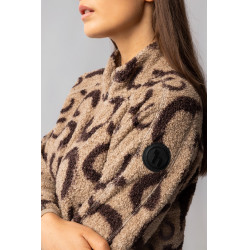 Chaqueta polar para mujer Horze Ariana Estampado marrón