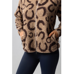 Chaqueta polar para mujer Horze Ariana Estampado marrón