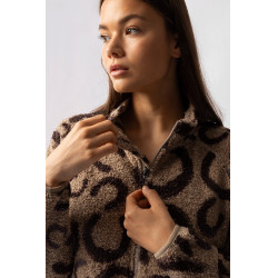 Chaqueta polar para mujer Horze Ariana Estampado marrón