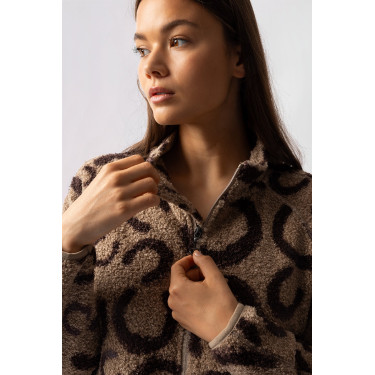 Chaqueta polar para mujer Horze Ariana Estampado marrón