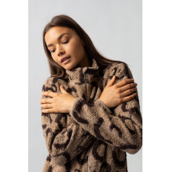 Chaqueta polar para mujer Horze Ariana Estampado marrón