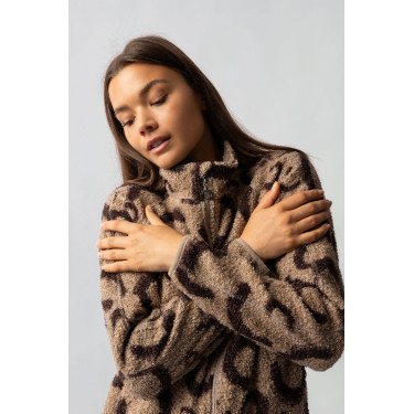 Chaqueta polar para mujer Horze Ariana Estampado marrón