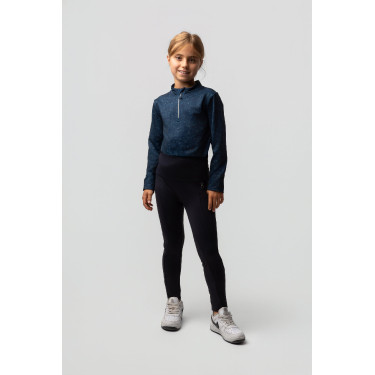 Leggings térmicos con grip integral para niños Horze Gillian Azul marino oscuro
