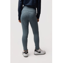 Leggings térmicos con grip integral para niños Horze Gillian Gris tormenta