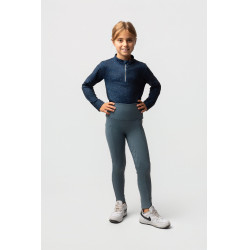 Leggings térmicos con grip integral para niños Horze Gillian Gris tormenta