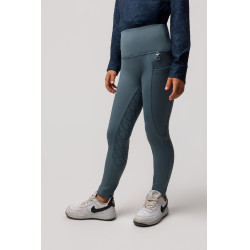 Leggings térmicos con grip integral para niños Horze Gillian Gris tormenta