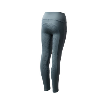 Leggings térmicos con grip integral para niños Horze Gillian Gris tormenta