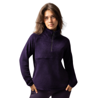 Sudadera polar anorak para mujer Horze Frieda Hierba mora negra