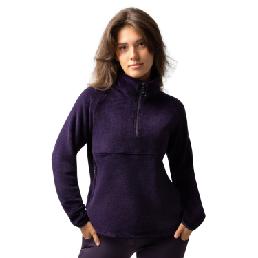 Sudadera polar anorak para mujer Horze Frieda Hierba mora negra