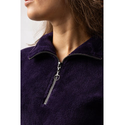 Sudadera polar anorak para mujer Horze Frieda Hierba mora negra