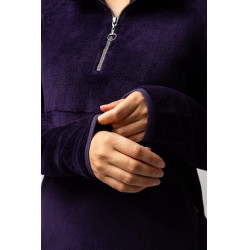 Sudadera polar anorak para mujer Horze Frieda Hierba mora negra