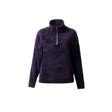 Sudadera polar anorak para mujer Horze Frieda Hierba mora negra