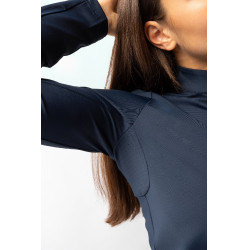 Camiseta de entrenamiento de manga larga para mujer Horze Lilian Arándano Gris