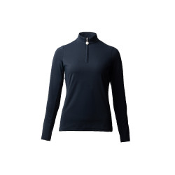 Camiseta de entrenamiento de manga larga para mujer Horze Lilian Arándano Gris