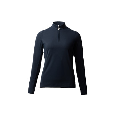 Camiseta de entrenamiento de manga larga para mujer Horze Lilian Arándano Gris