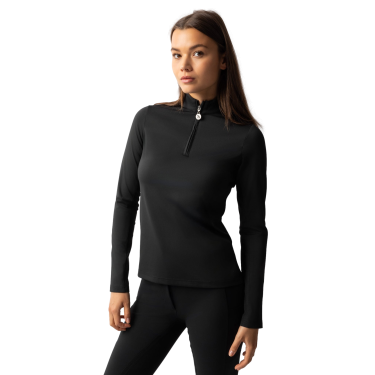Camiseta de entrenamiento de manga larga para mujer Horze Lilian Negro