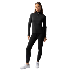 Camiseta de entrenamiento de manga larga para mujer Horze Lilian Negro