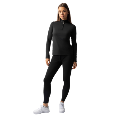 Camiseta de entrenamiento de manga larga para mujer Horze Lilian Negro