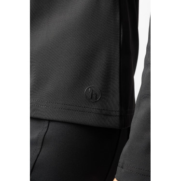 Camiseta de entrenamiento de manga larga para mujer Horze Lilian Negro