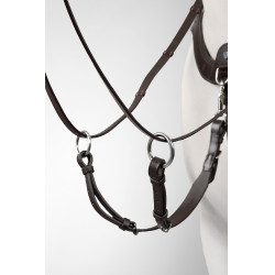 Pecho petral con martingala Horze Hampstead Castaño Marrón