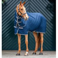 Manta de cuadra Horseware Amigo Plus Disco 200g Marino / gris titanio / plata Azul marino