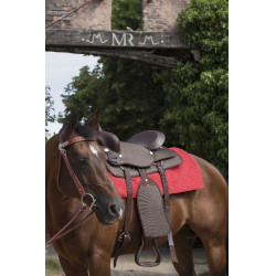 Westride Navajo Alfombra Algodón/Acrílico liso Roja Rojo