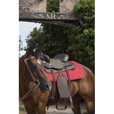 Westride Navajo Alfombra Algodón/Acrílico liso Roja Rojo