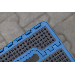 Taburete-escalón plegable Hippo-Tonic Grip Turquesa Azul