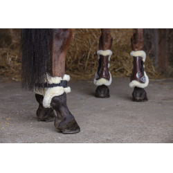 Protectores de tendón Norton XTR de borreguillo sintético Castaño Marrón