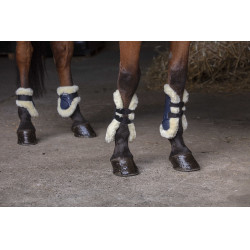 Protectores de tendón Norton XTR de borreguillo sintético Azul marino