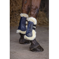Protectores de tendón Norton XTR de borreguillo sintético Azul marino