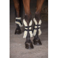 Protectores de tendón Norton XTR de borreguillo sintético Negro