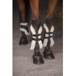 Protectores de tendón Norton XTR de borreguillo sintético Negro