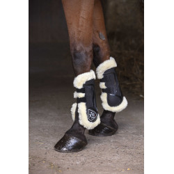 Protectores de tendón Norton XTR de borreguillo sintético Negro