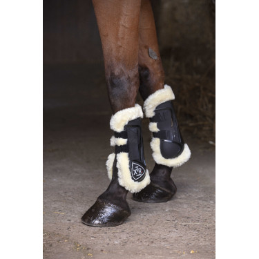 Protectores de tendón Norton XTR de borreguillo sintético Negro