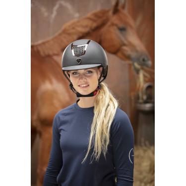Casco EQUITHEME Airy Plata / negro