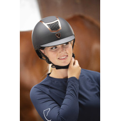 Casco EQUITHEME Airy Oro rosa / negro