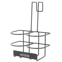 Botellero Hippotonic con ganchos Negro