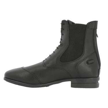 Botines Equithème Zurich con cremallera y cordones Negro