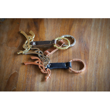 Llavero Pénélope Coñac / plateado Marrón