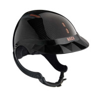 Casco de carbono NACA Gravity XP Negro carbón brillante / oro rosa